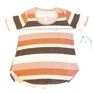 NWT - Maurice’s size XL womens short sleeve knit chunky striped shirt - C40